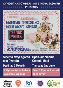 The Pink Panther showing at Cwmdu 2nd June
