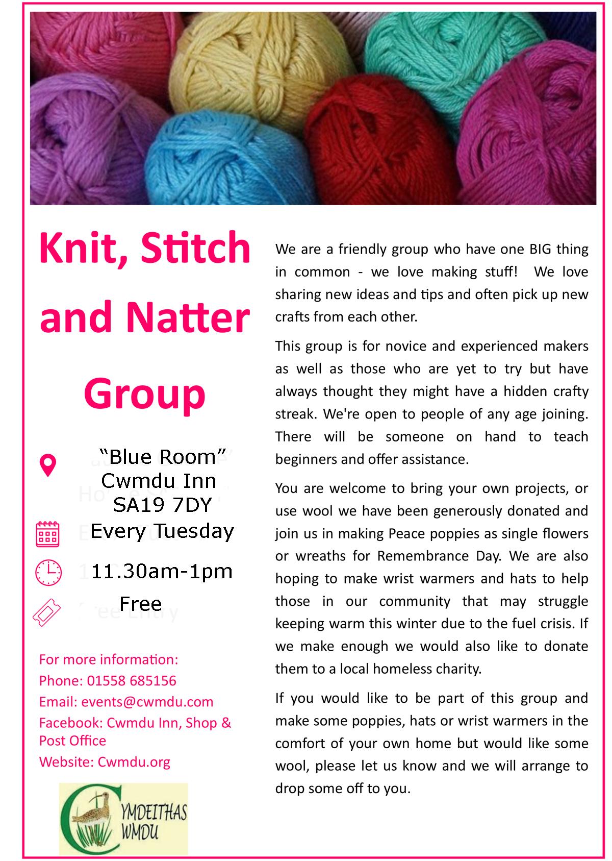 230404 Craft-Group-Knit-stitch-natter-poster