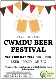 260523 Cwmdu Beer Festival - save Date