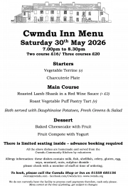 260530-Cwmdu-Menu-Tanya